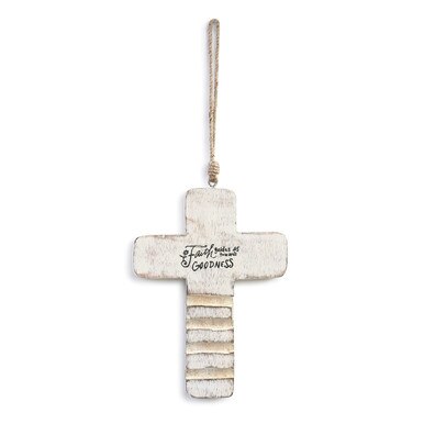 Faith Goodness Wood Cross
