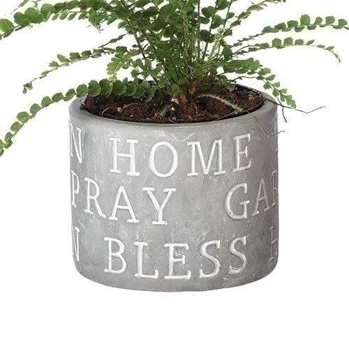 Roman 3.25"H Pot Home, Pray, Bless