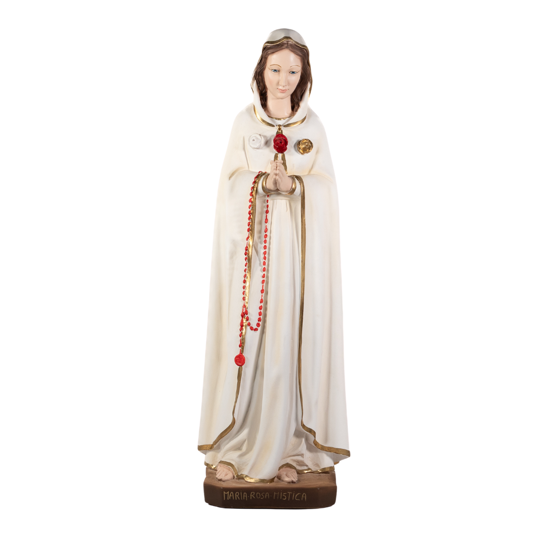 The Faith Gift Shop Mystic Rose Virgin Mary Hand Painted in Italy -  Our Tuscany Collection - Virgen Maria Rosa Mistica