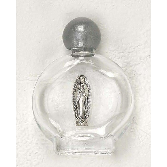 Lady of Guadalupe Small Silhouette Glass Holy Water Bottle