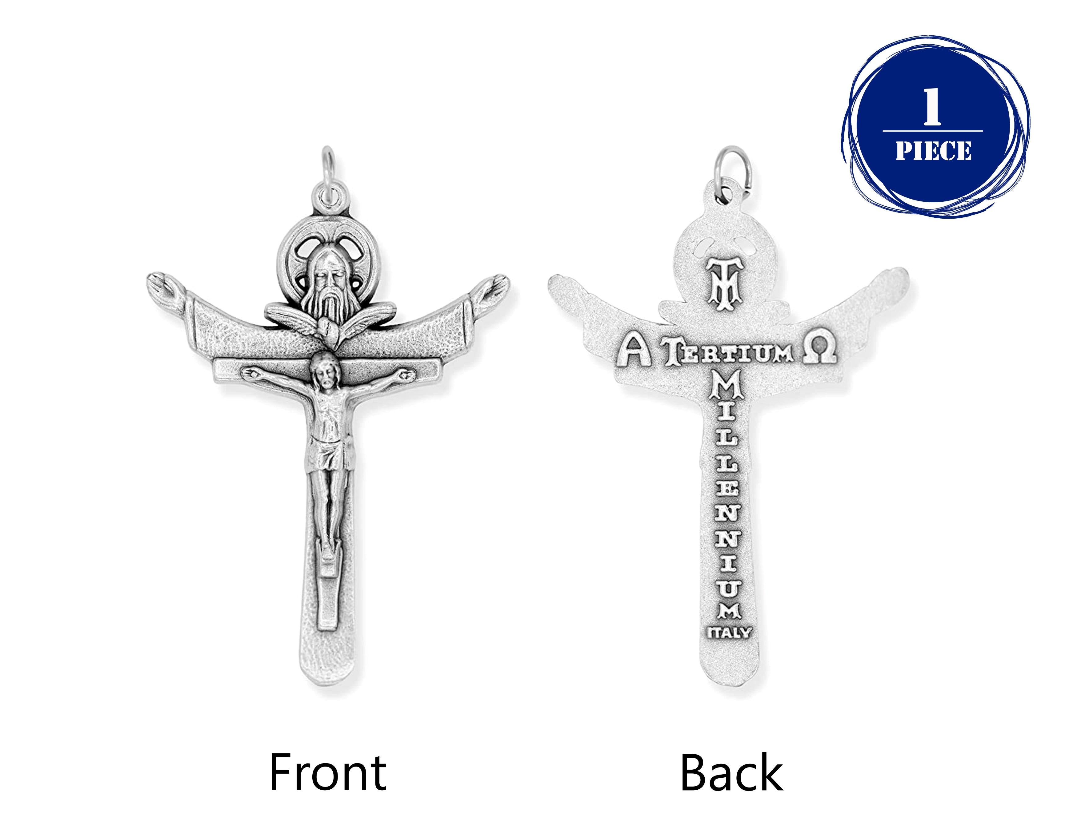 Holy Trinity Tertium Millenium Crucifix 1" & 2"