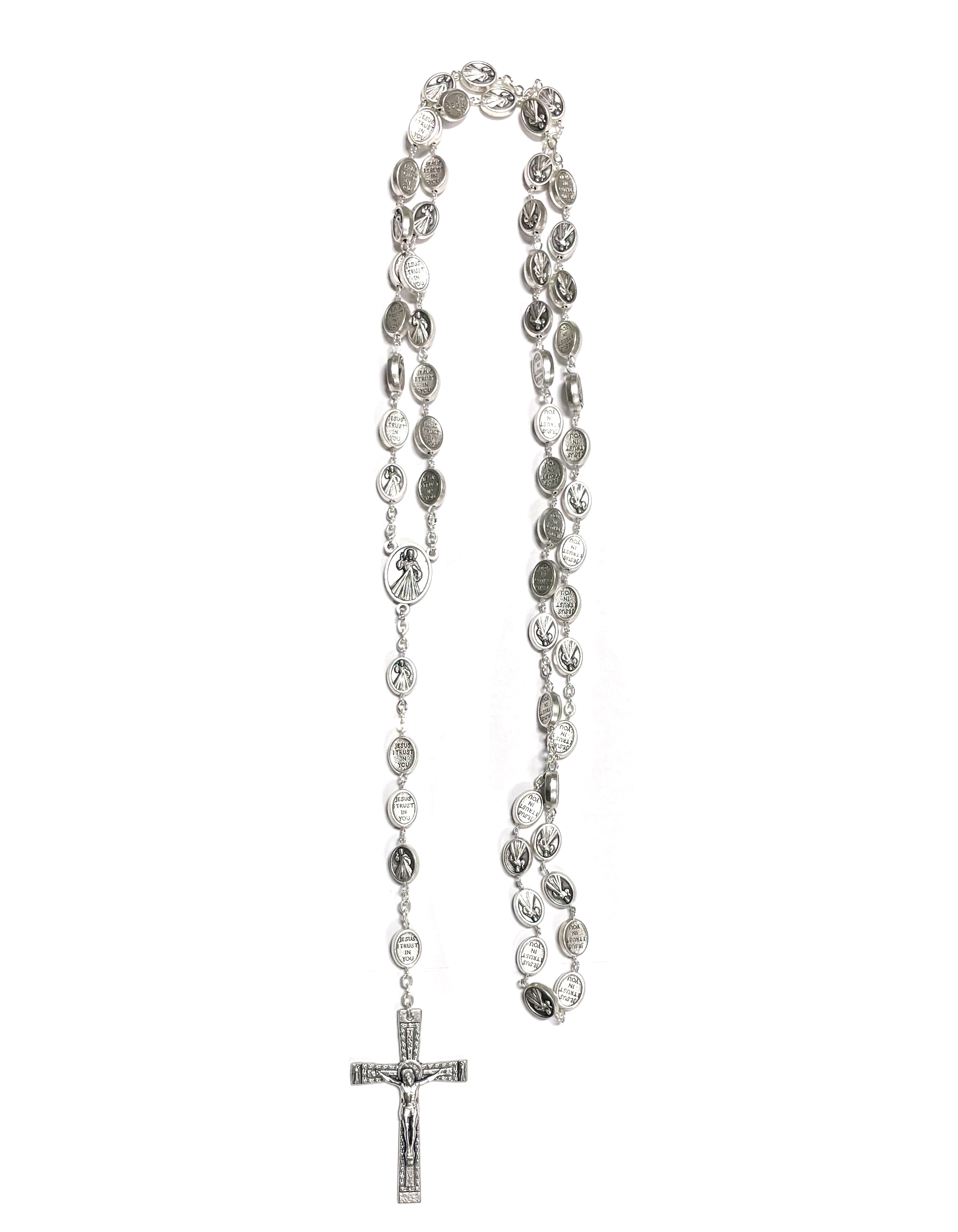 Rosary with Divine Mercy medals beads