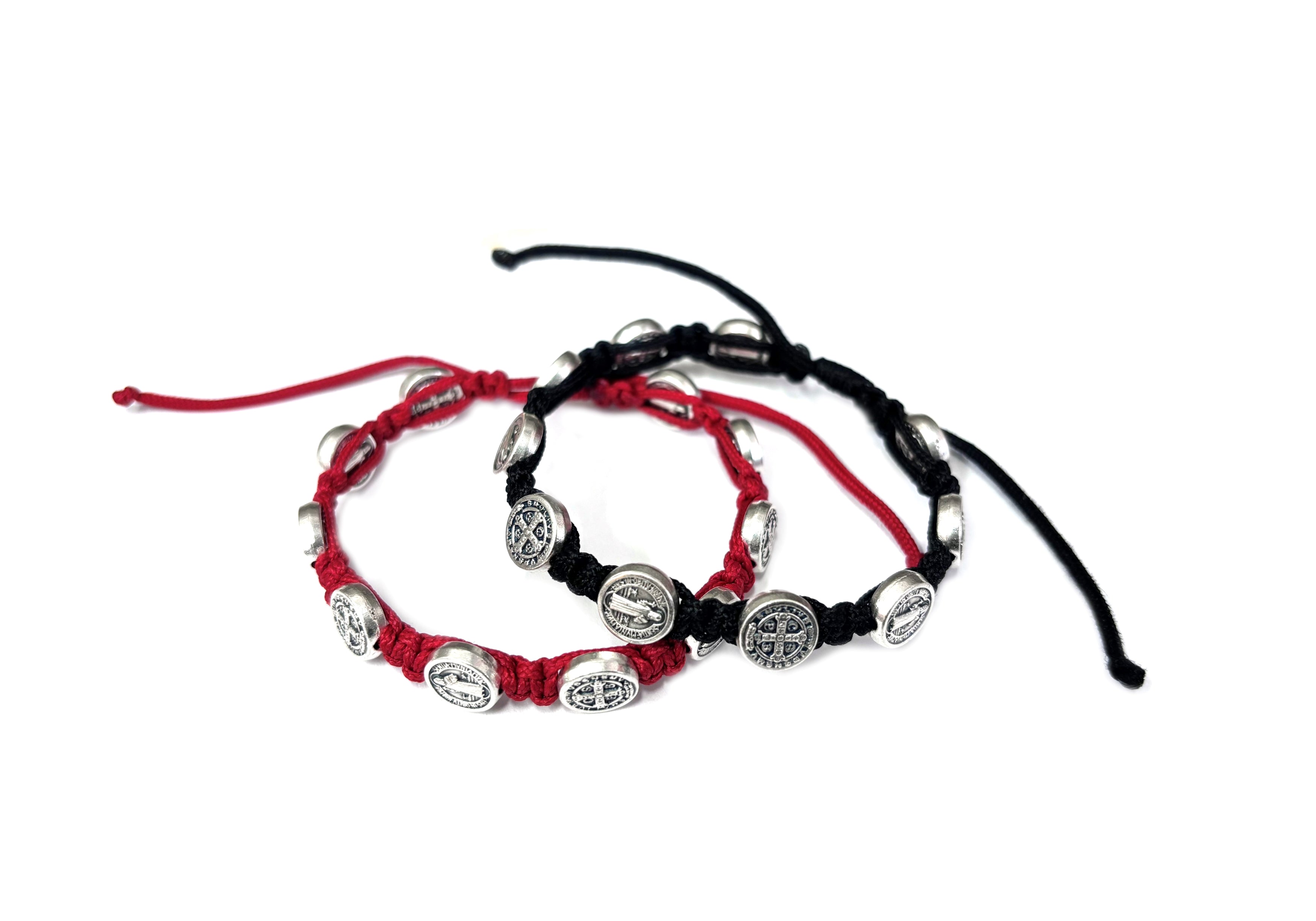 Saint Benedict cord and medals bracelet