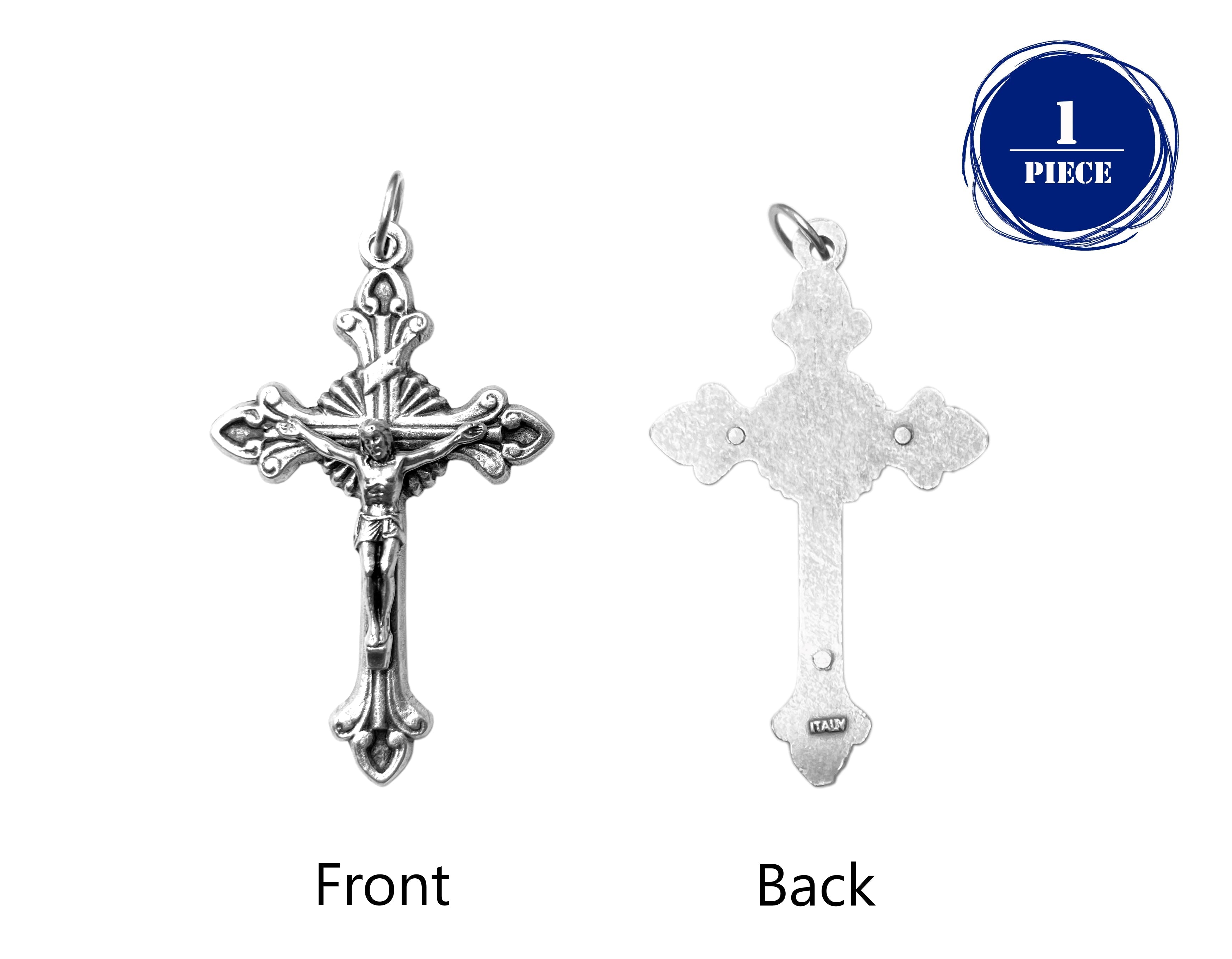 Flared Sunburst Crucifix 1.7"