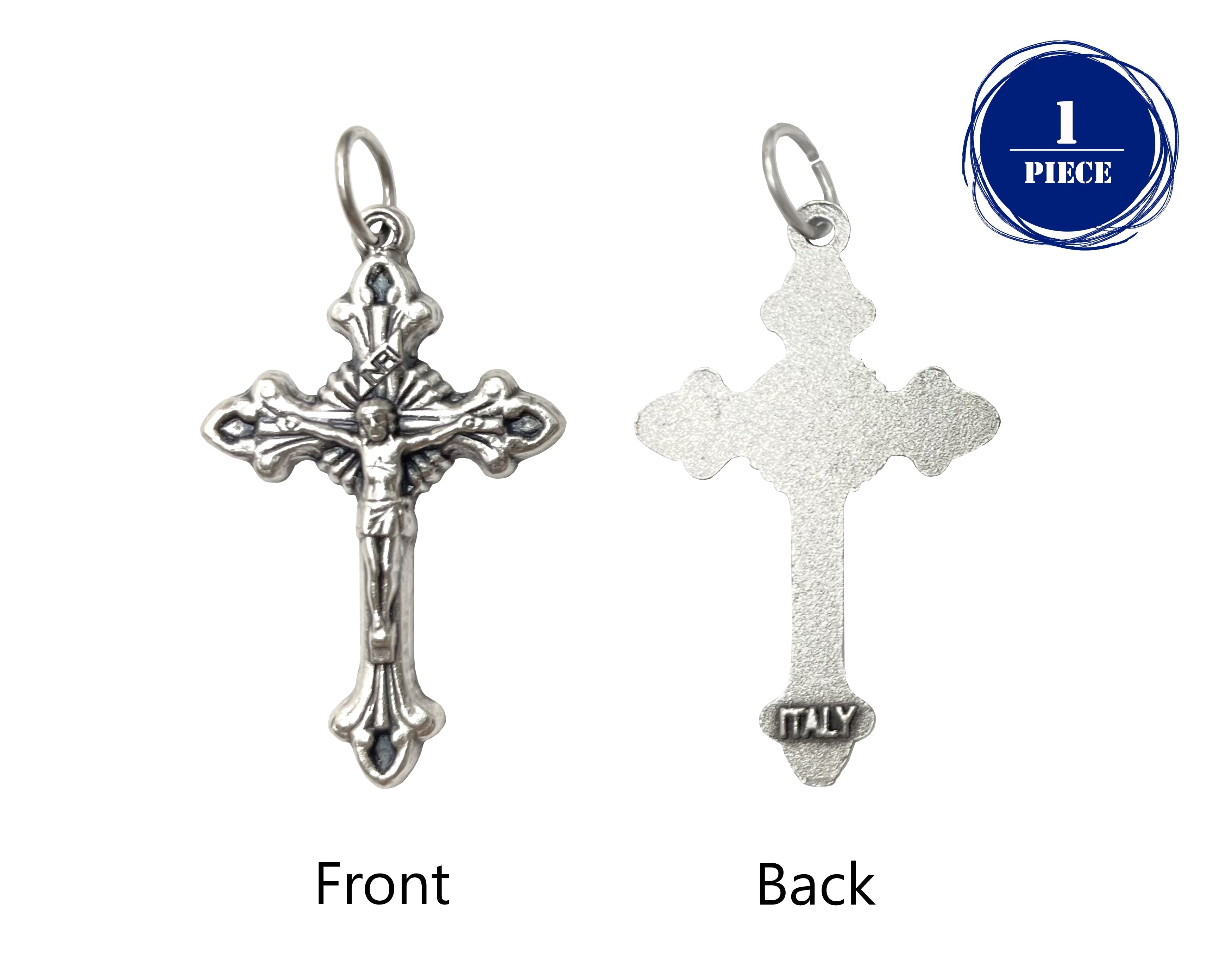 Flared Sunburst Crucifix 1.3"