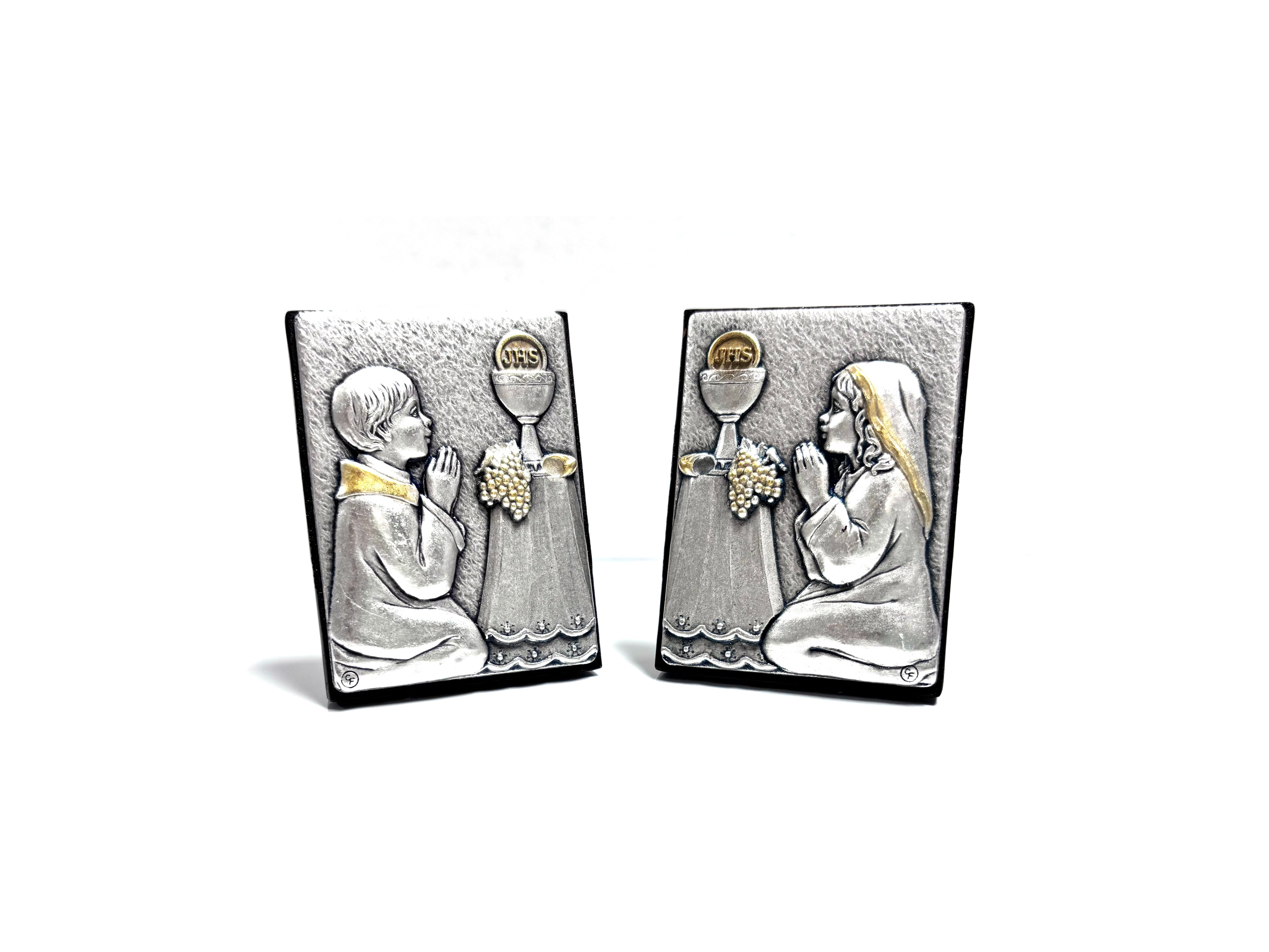 Communion frame with image on relief