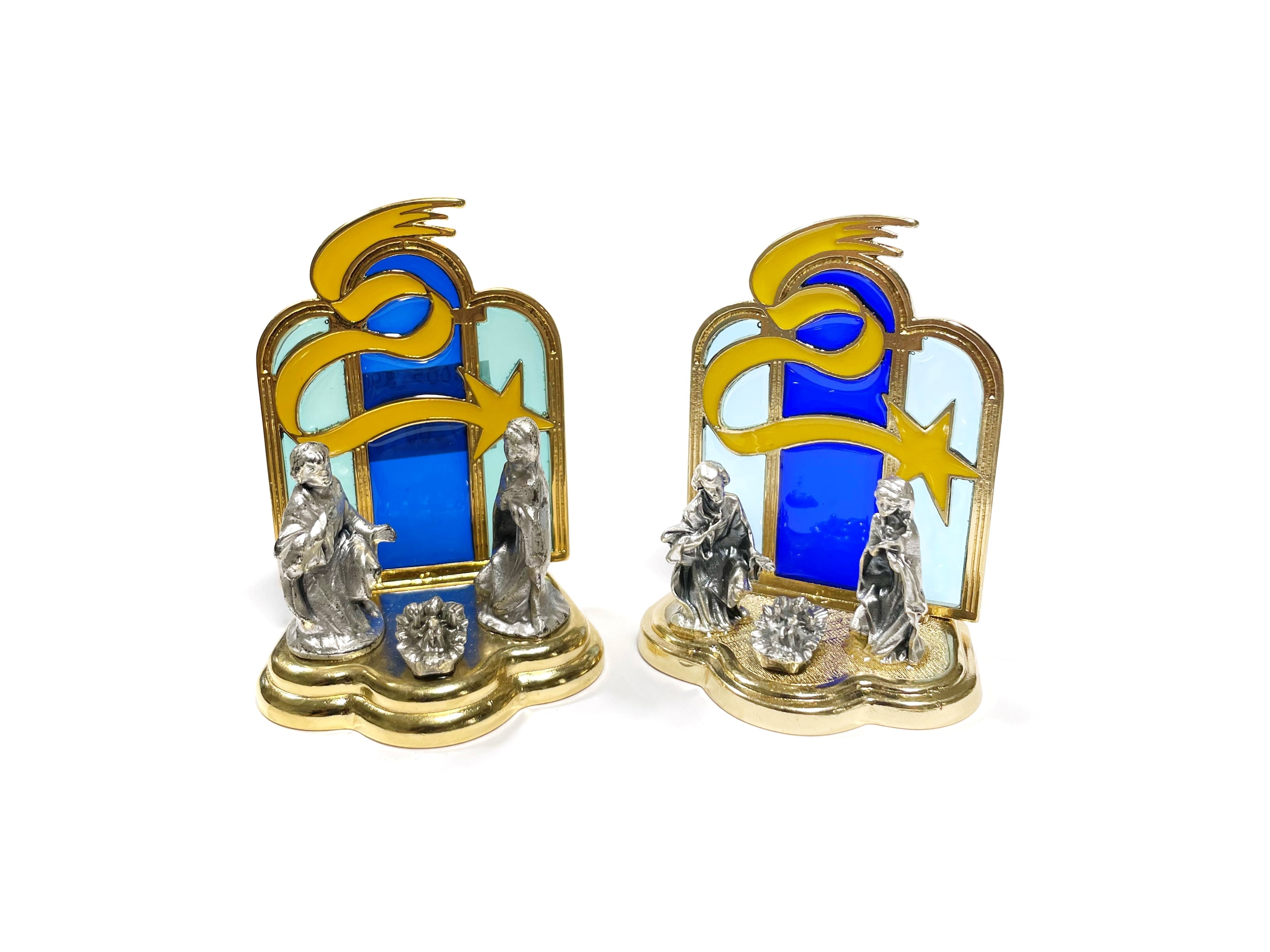 Nativity with a Star and stand stained glass style