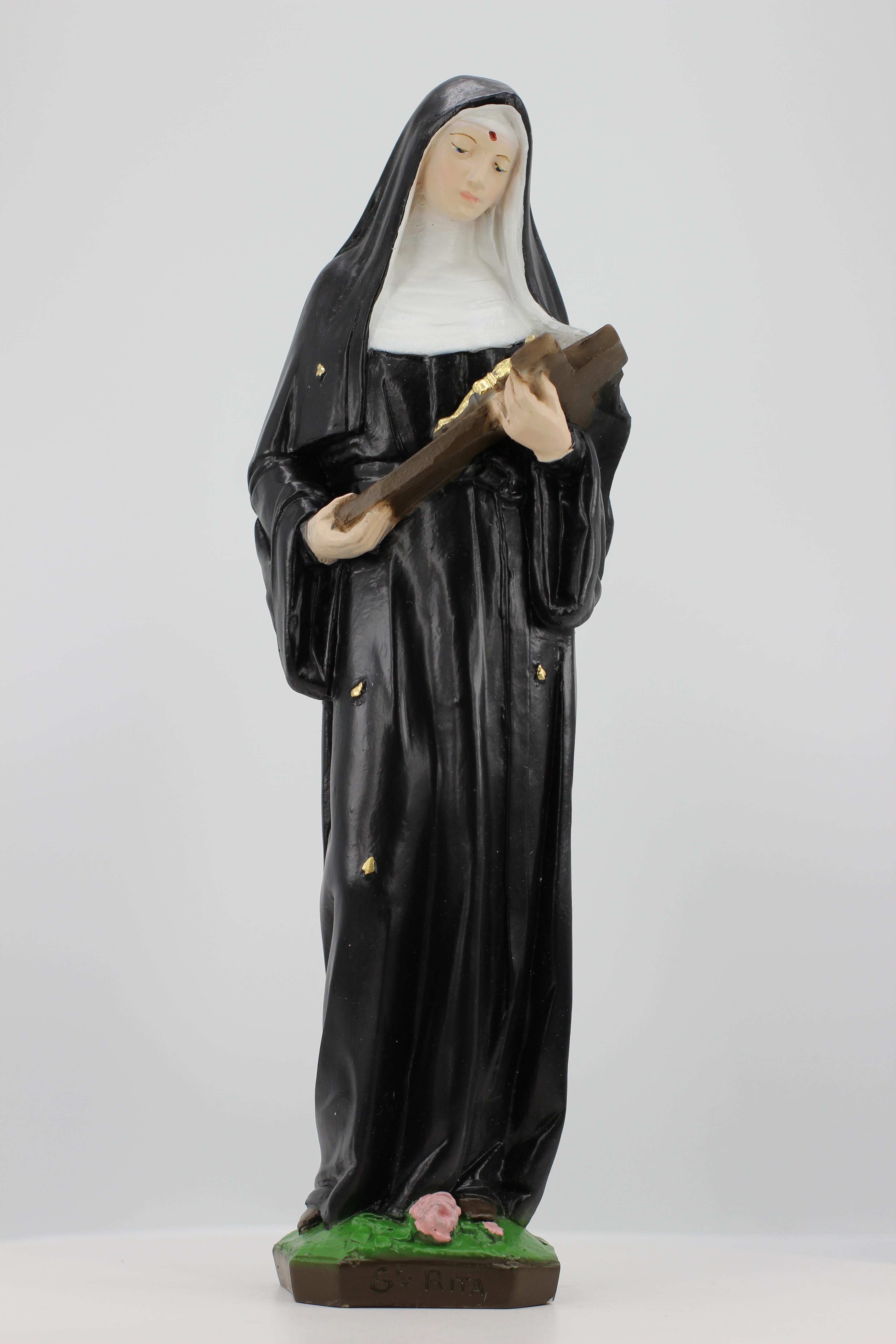 The Faith Gift Shop Saint Rita of Cascia  statue - Hand Painted in Italy - Our Tuscany Collection -Estatua de Santa Rita