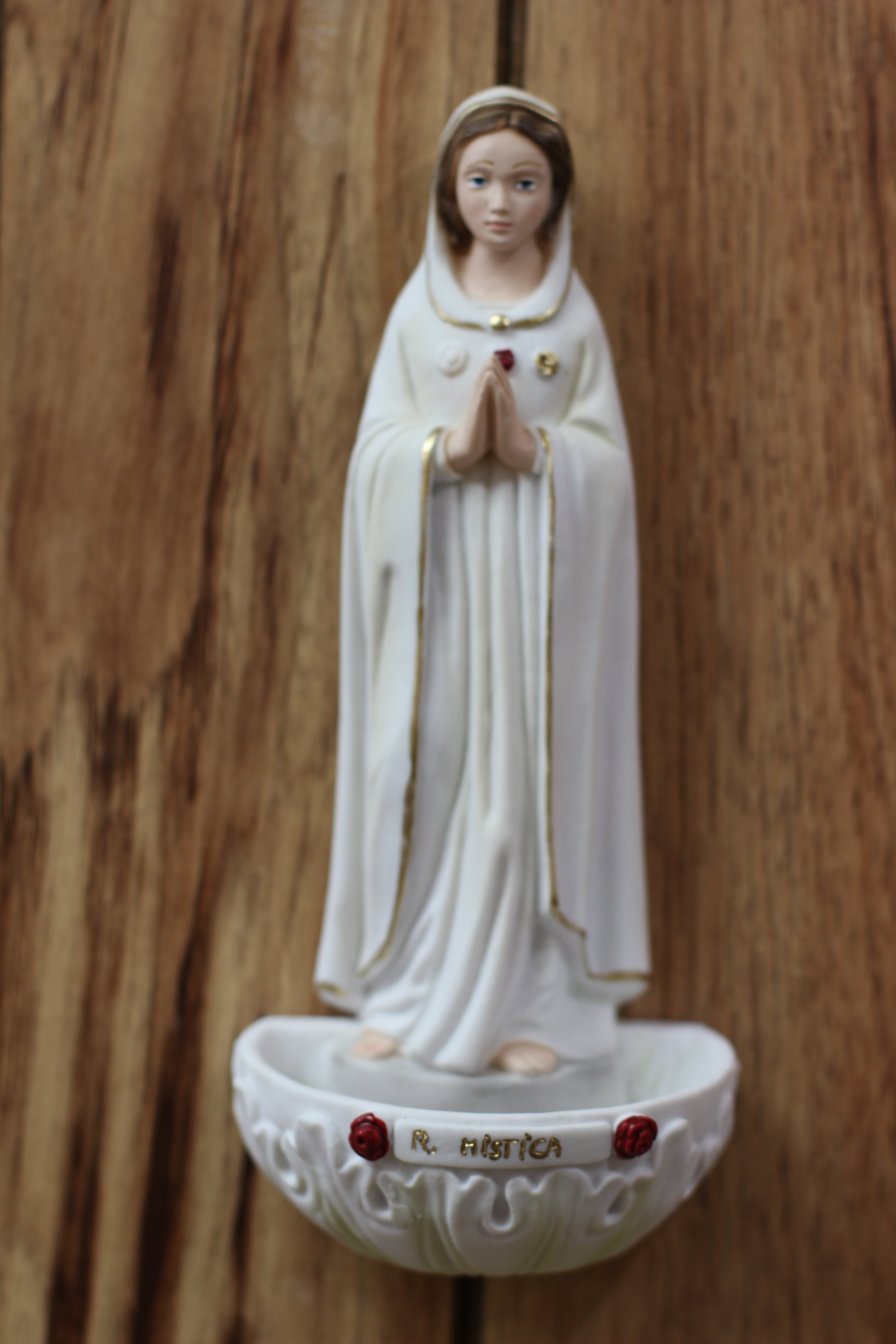 Holy Water font of the  Mystic Rose Virgin Mary / Fuente de agua bendita Maria Rosa Mistica