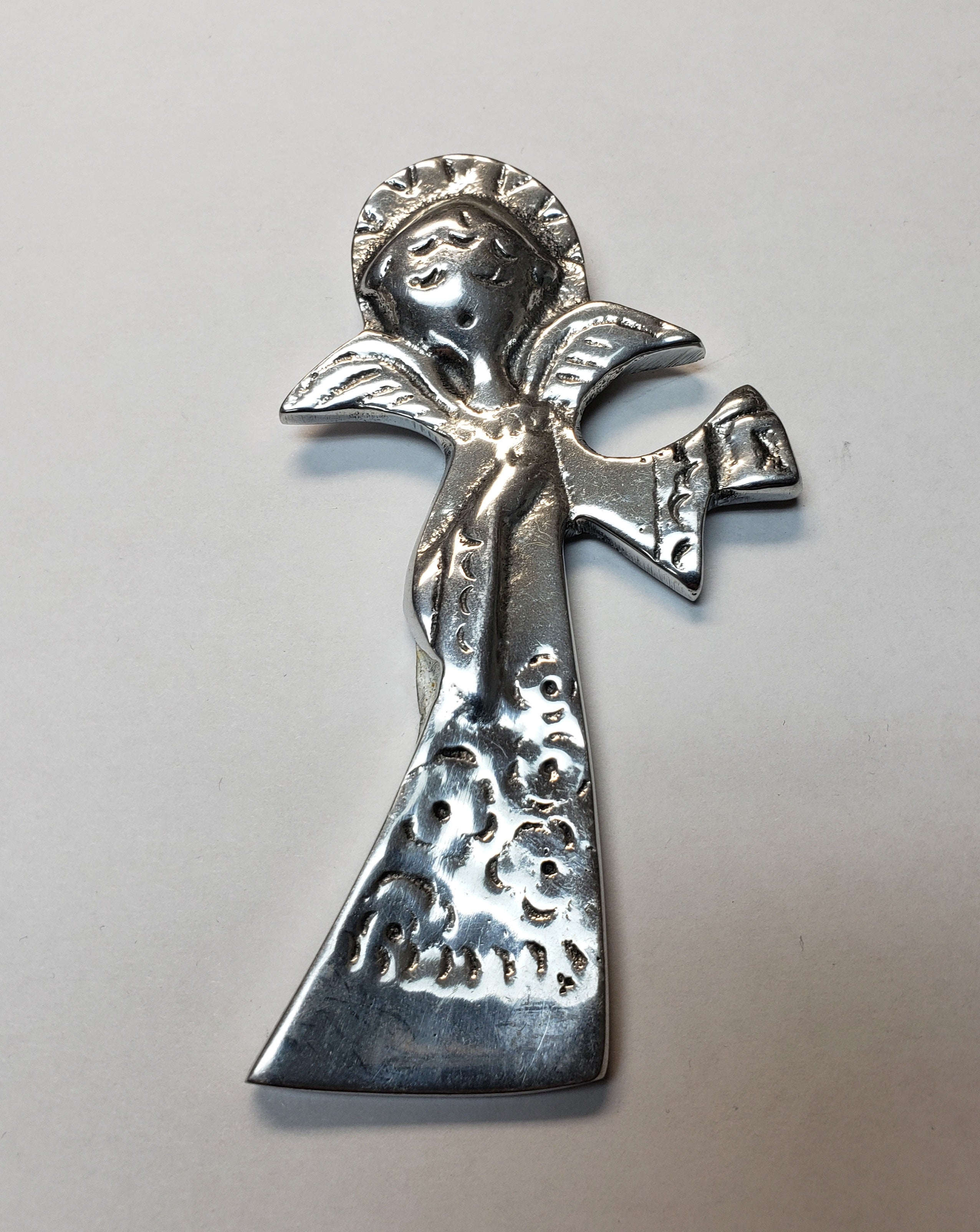 Vintage Pewter Angel Figurine Small