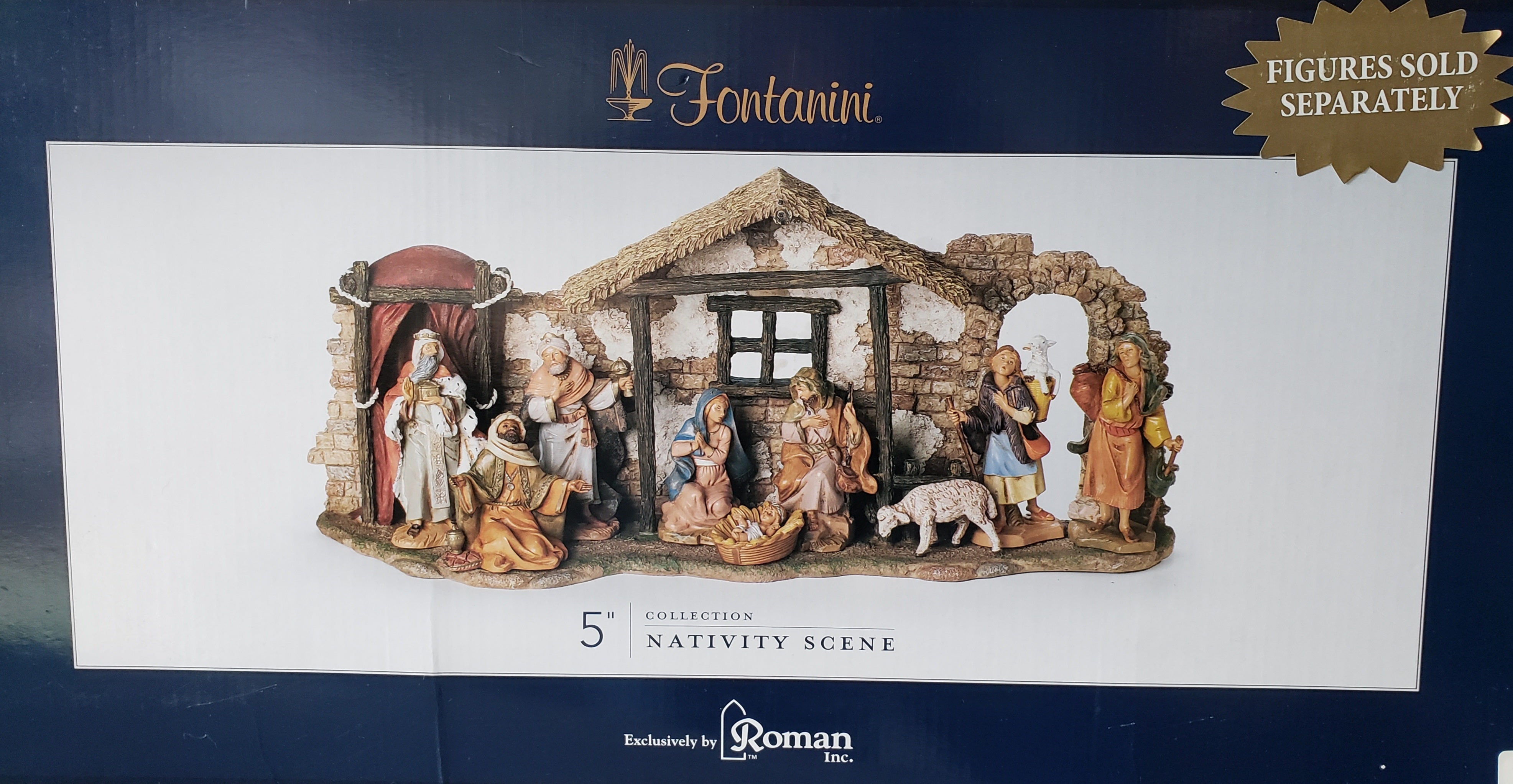 5 Inch Scale Nativity Stable by Fontanini