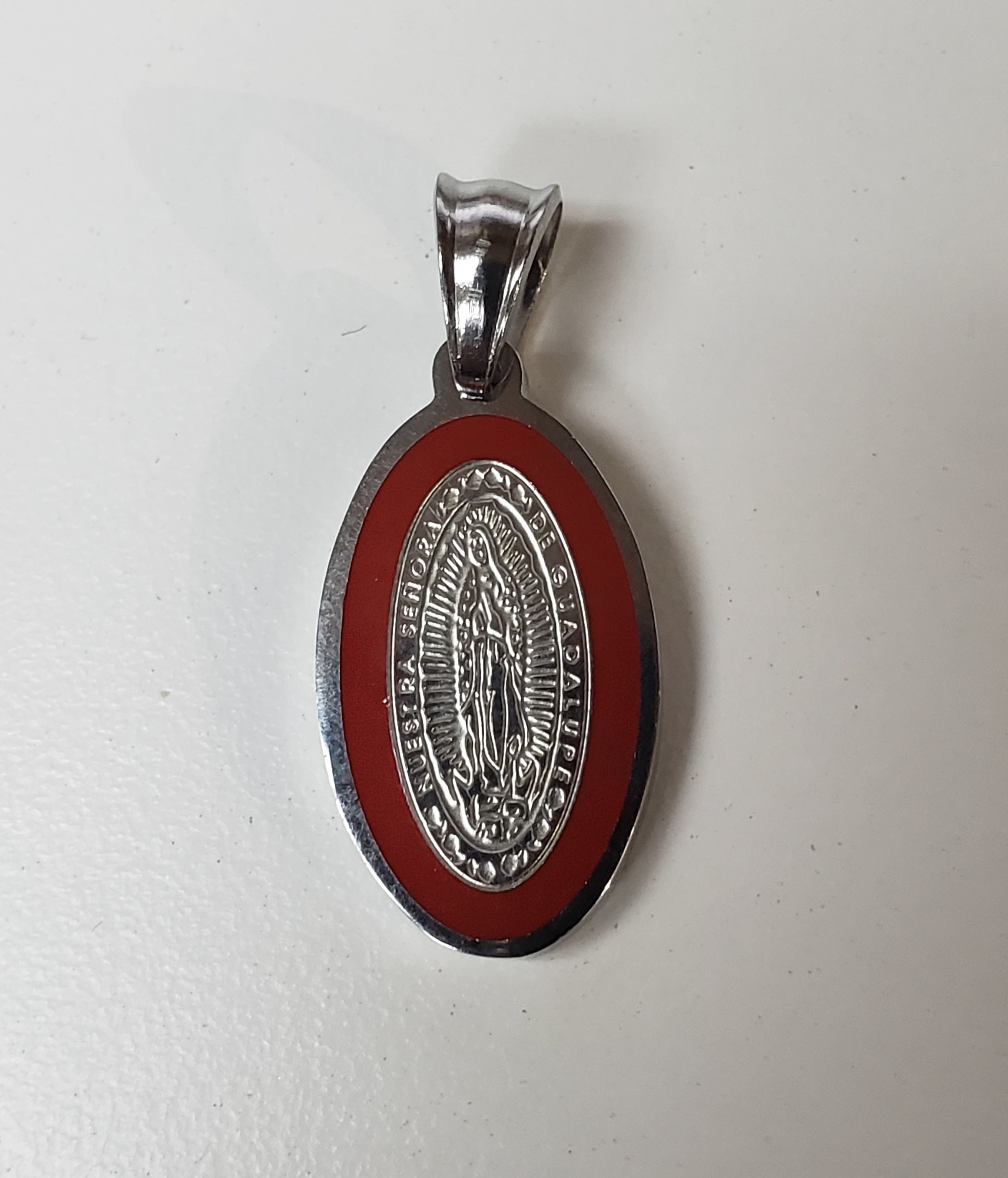 Our Lady of Guadalupe Enamel Color Medal- Stainless Steel