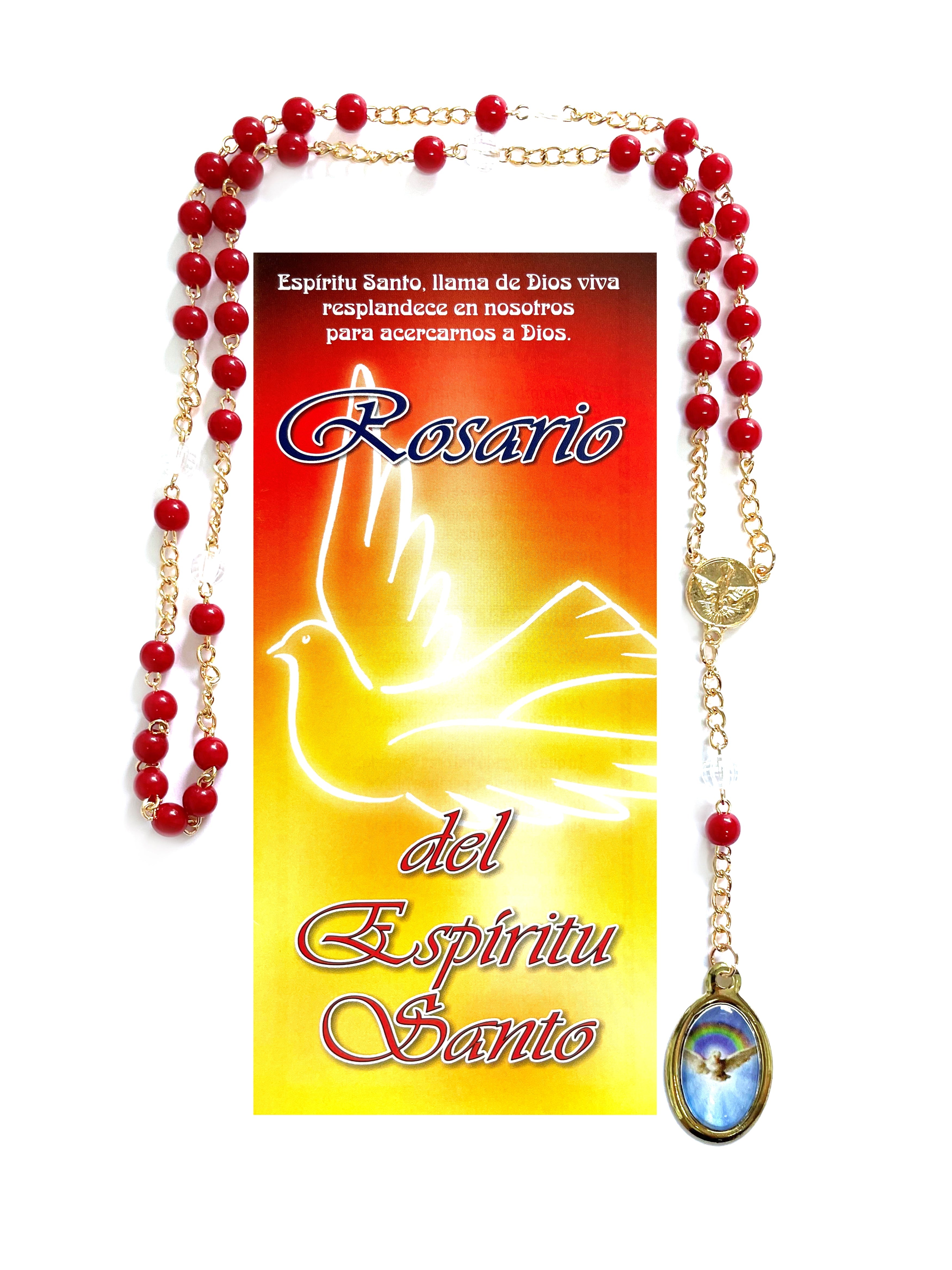 Rosario del EspÃ­ritu Santo con manual de cÃ³mo rezar el rosario incluido