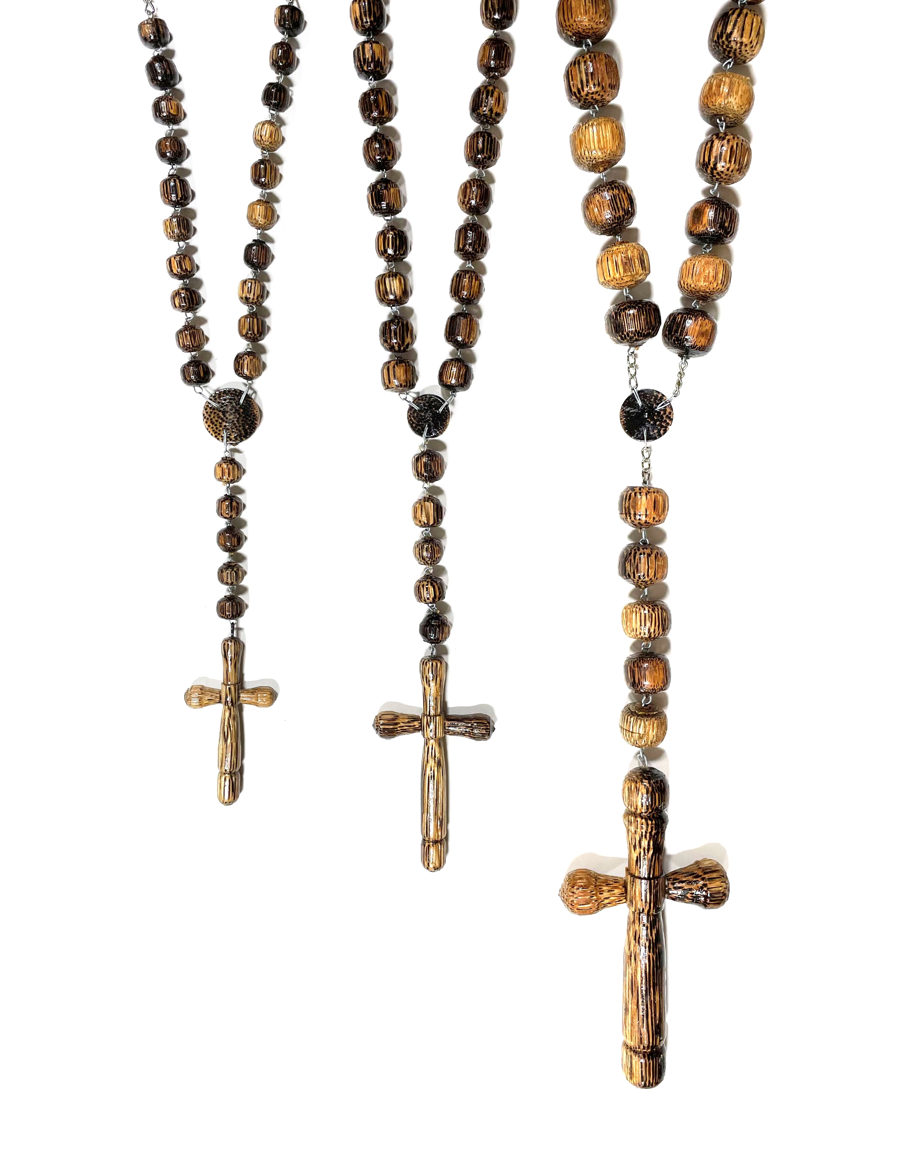 Rustic Wood Wall Rosary