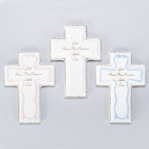 Roman God Bless Porcelain Wall Cross
