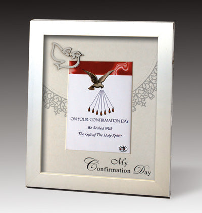 White Shadowbox Confirmation Frame