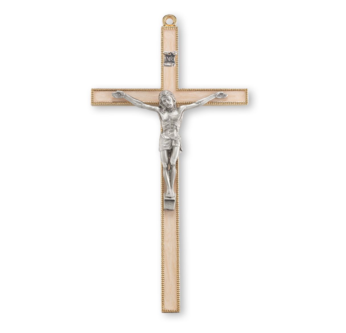 7" Pearlized Enamel Cross