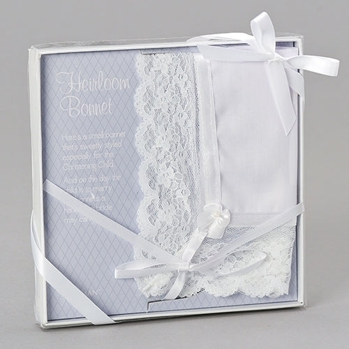 Baptism Bonnet / Wedding Hanky 12" Square