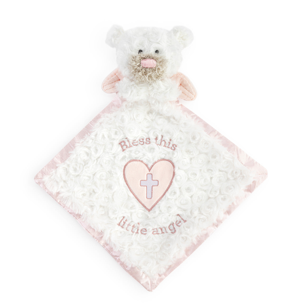 Guardian Angel Bear Blankie-Pink