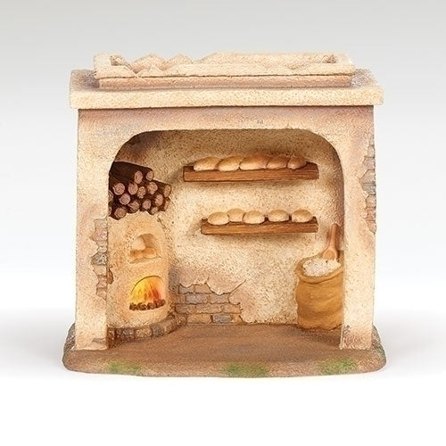 6.75"H LED Bakery Shop for 5" scale nativity / Fontanini