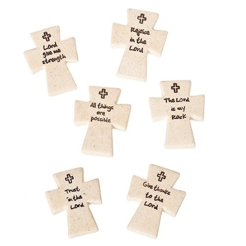 1.75"H Cross Pocket Stone 6 Styles
