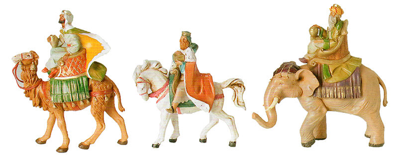 Fontanini Three Kings on Animals Set - Collection 5.0"