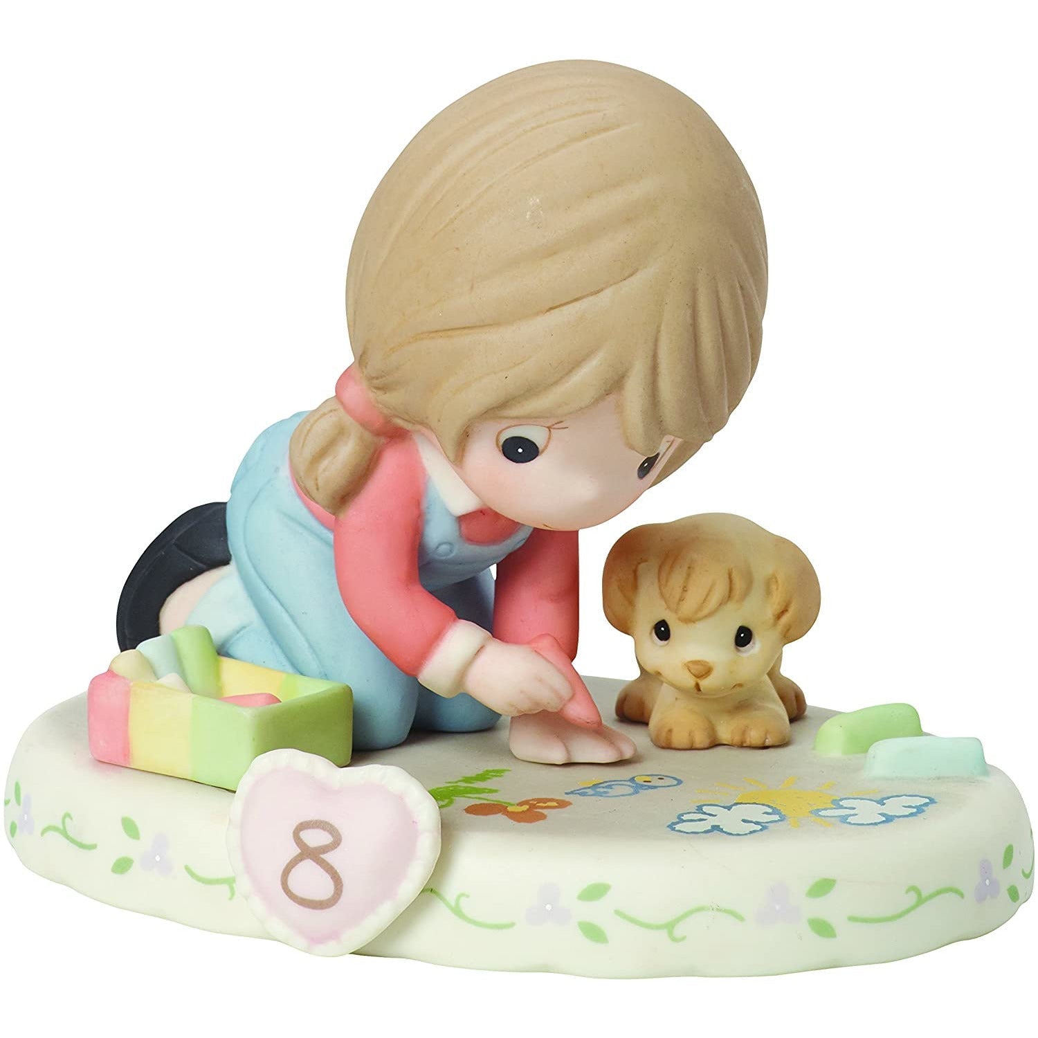 Precious Moments, Growing In Grace, Age 8, Bisque Porcelain Figurine