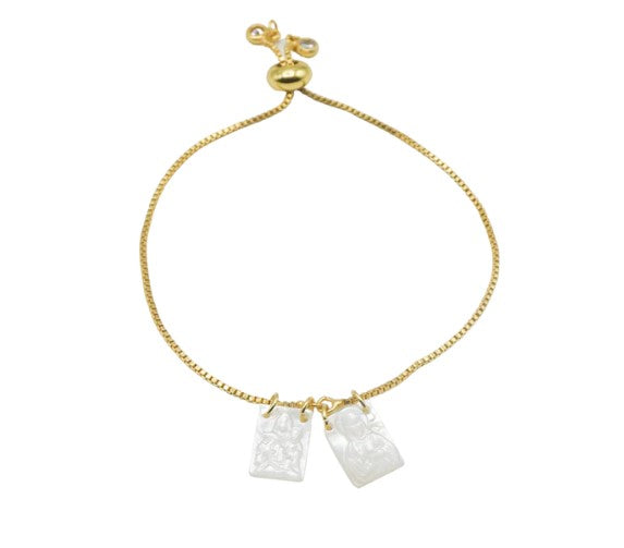 Mother of Pearl Scapular Bracelet