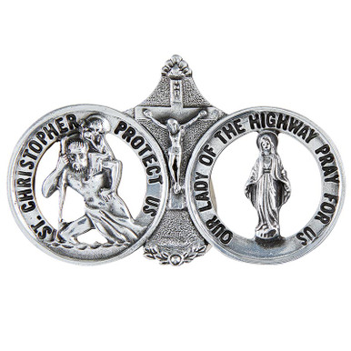 St. Chrstph/our Lady Hghwy Visor Clip