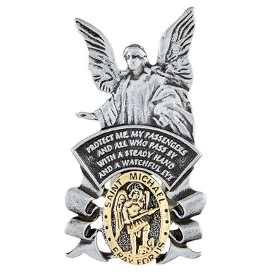 St. Michael/guard Angel Visor Clip