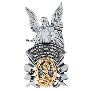 St. Christopher/guadalupe Angel Visor Clip