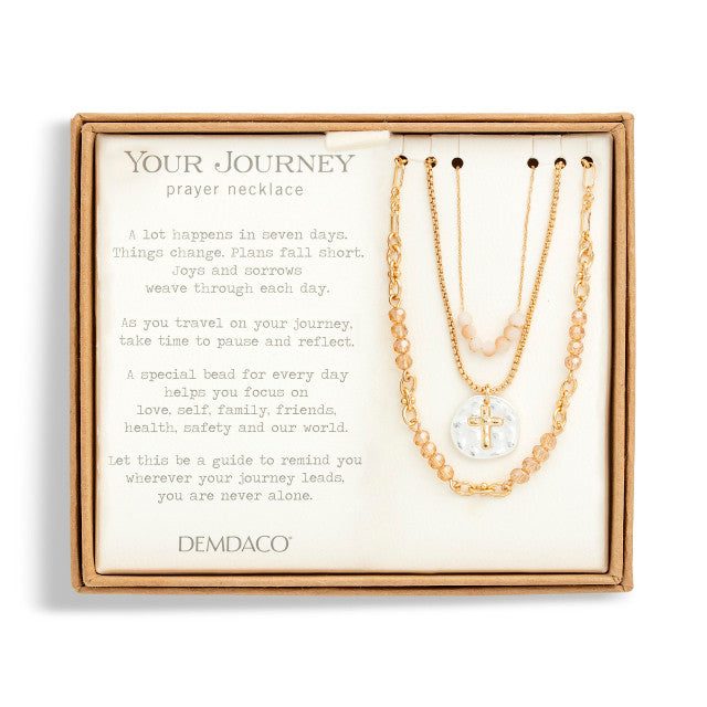 Beaded Prayer Necklace - Black