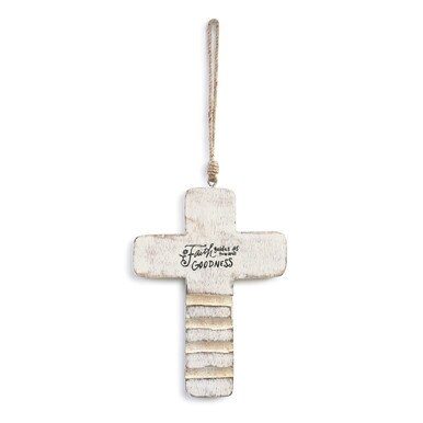 Faith Goodness Wood Cross