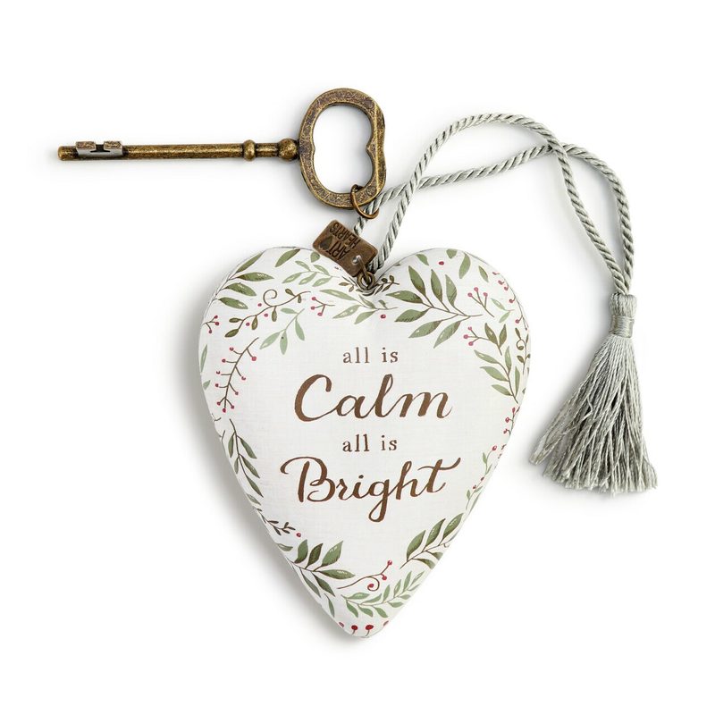 All is Calm Art Heart Resin Sculpture