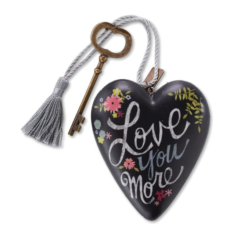 Love You More Art Heart Sculpture