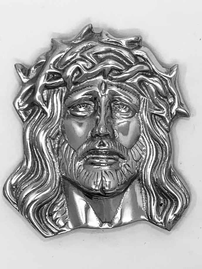 Pewter Holy Face of Jesus -  Divino Rostro De JesÃºs