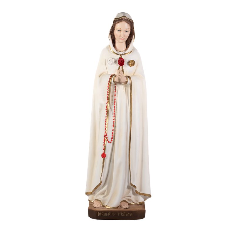 Mystic Rose Virgin Mary Hand Painted in Italy - Our Tuscany Collection - Virgen Maria Rosa Mistica