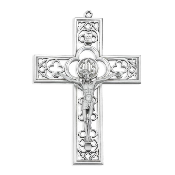 x 4 Cathedral Touch Crucifix Cross in Genuine Lead Free Pewter
