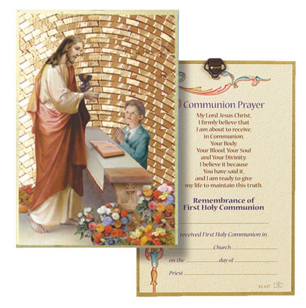 First Communion Boys Italian Wall Plaque