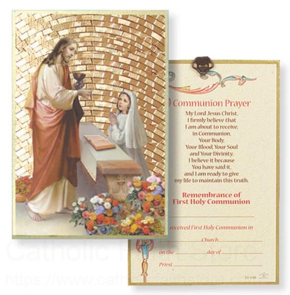 First Communion Girl Italian Wall Plaque