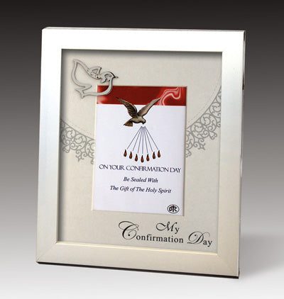 White Shadowbox Confirmation Frame