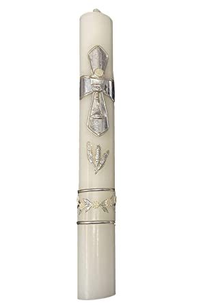 First Holy Communion Candle - Chalice - Silver