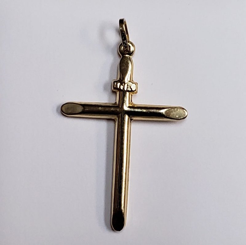 14 K Gold Plain Crucifix Pendant