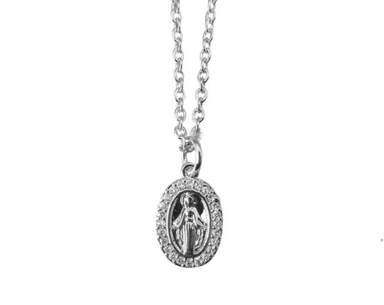 Our Lady of  Grace Zirconia Necklace