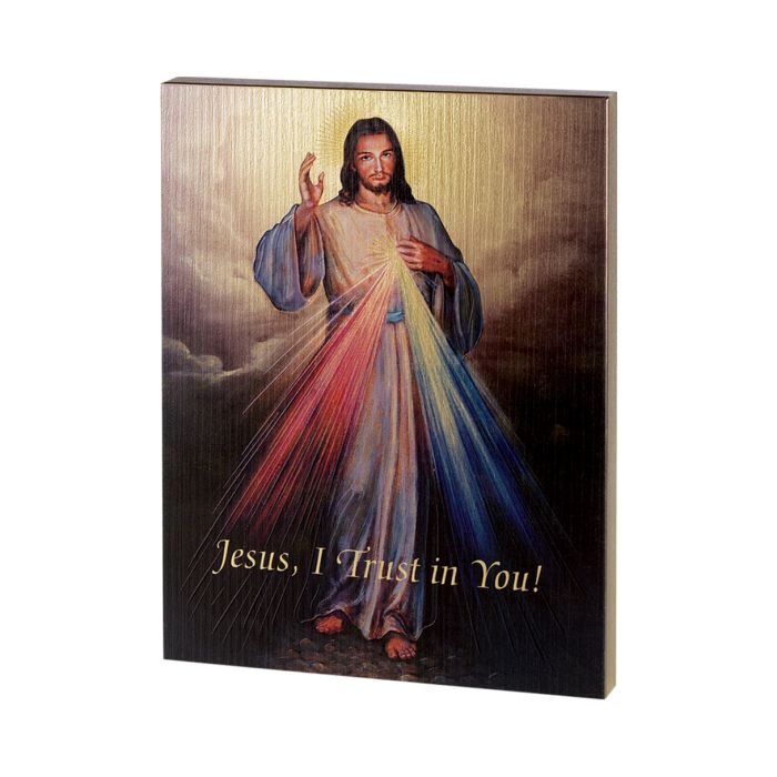7 x ivine Mercy Gold Embossed Wood Plaque