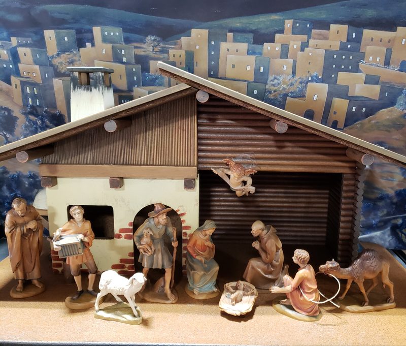 Anri Nativity Wood Carved -Made in Italy - Stable x x