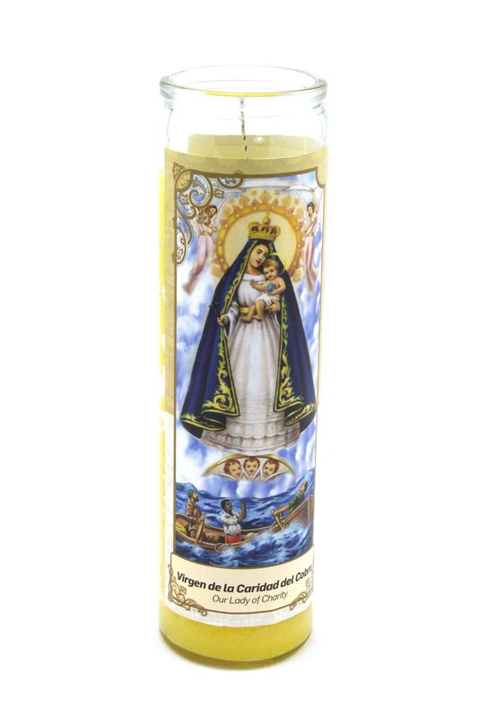 Candles of Our Lady of Charity - Velones Virgen de la Caridad del Cobre - 3 Candles