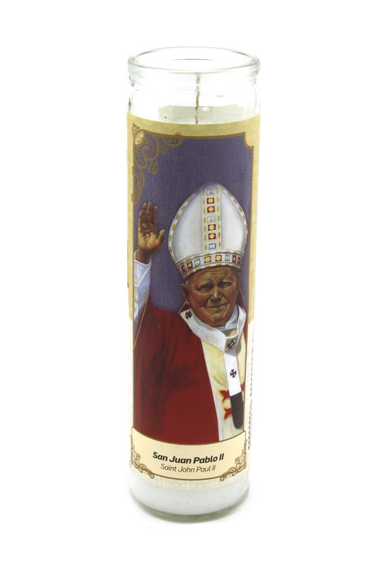 Candles Saint John Paul II - Velones San Juan Pablo II - 6 Candles
