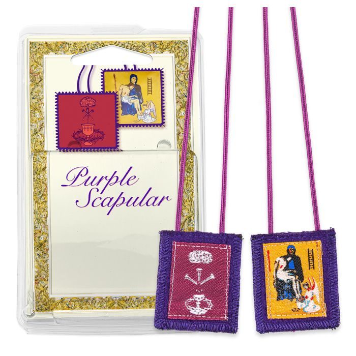 1 x Benediction and Protection Purple Wool Scapular