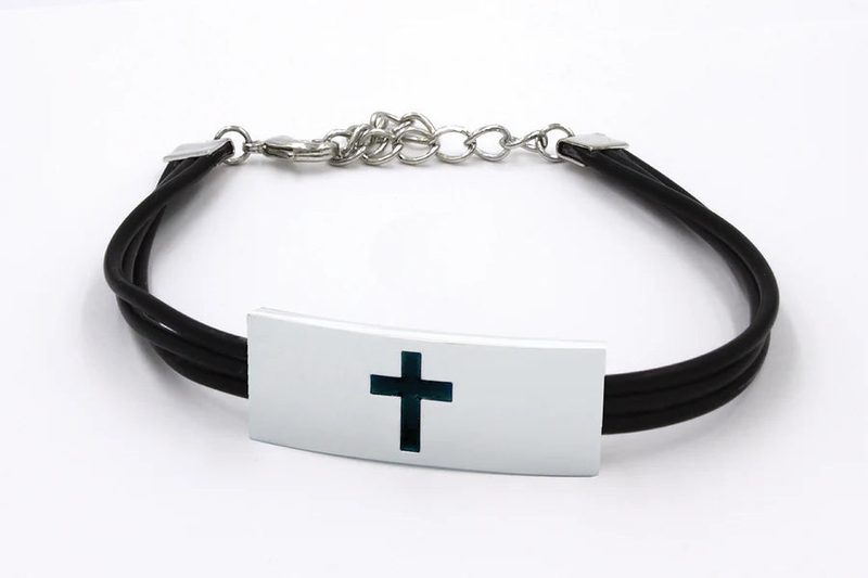 Stainless Steel and Cord Bracelet